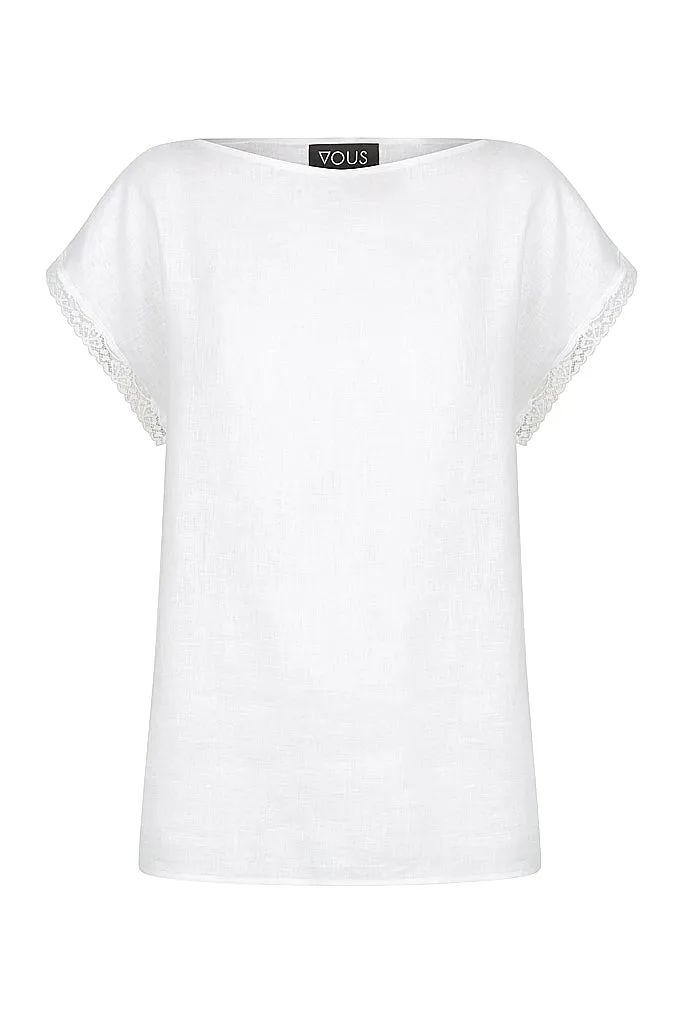 Èze Lace Trim Top – Feminine Detailing for Your Capsule Wardrobe